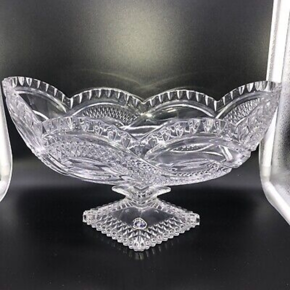 Czech Bohemia Crystal Gandola 12" Dish - Picture 4 of 5